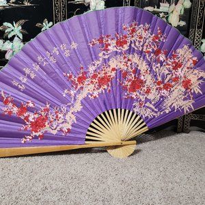 Beautiful Fan with Cherry Blossom Painting